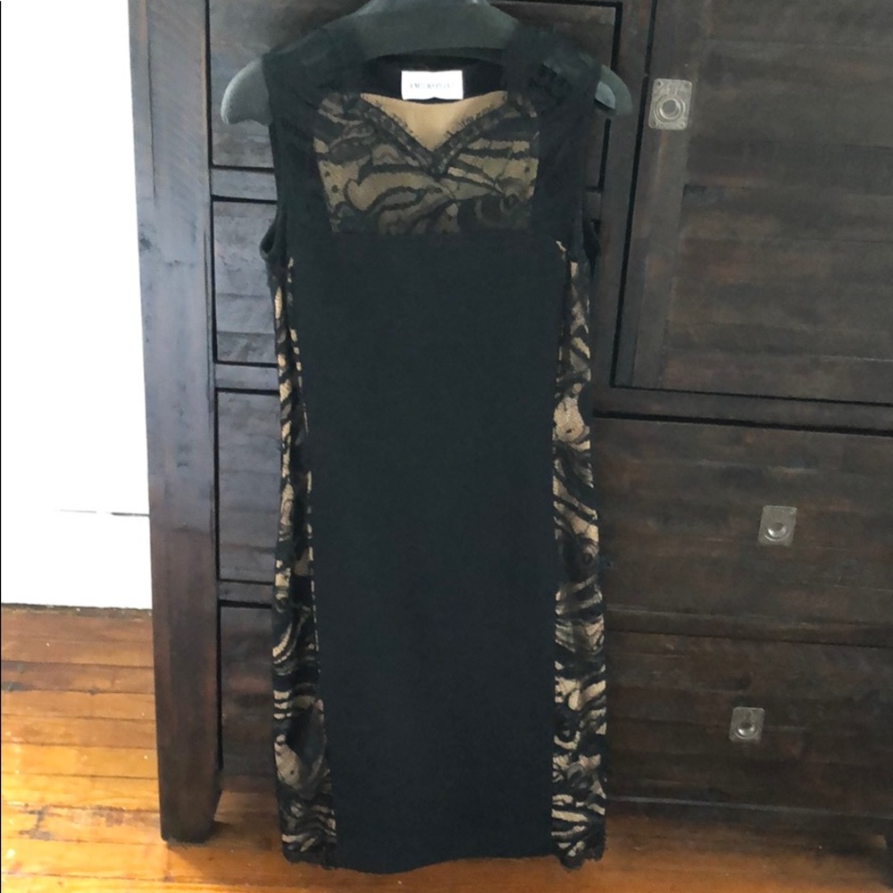 Emilio Pucci black and nude will lace panel dress